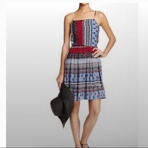 Everleigh patchwork patterned spaghetti strap dress size Small